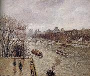 Camille Pissarro rain Louvre painting